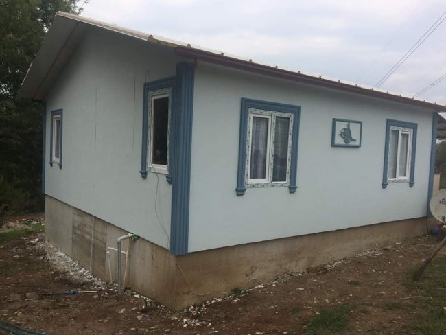 Sakarya Kuzuluk poliüretan sandviç panel iç dış kaplamalı ev